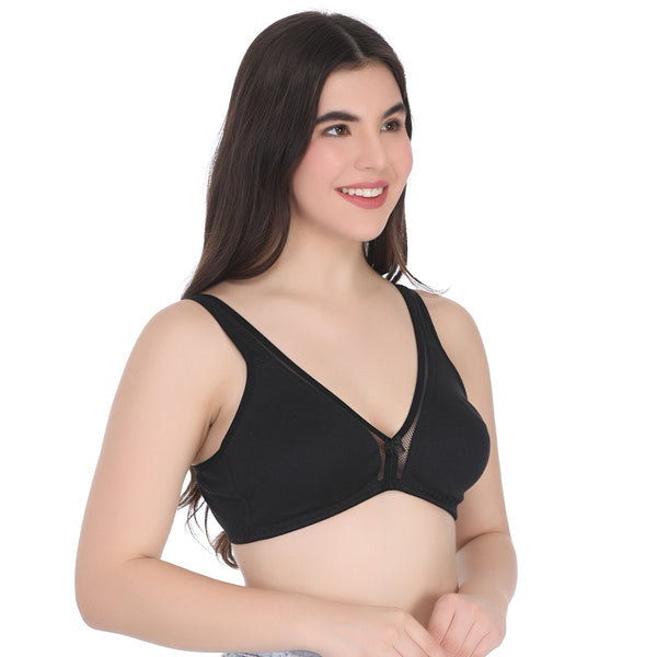 Non-Padded Non-Wired Full Figure Beginner's TShirt Bra | MOON