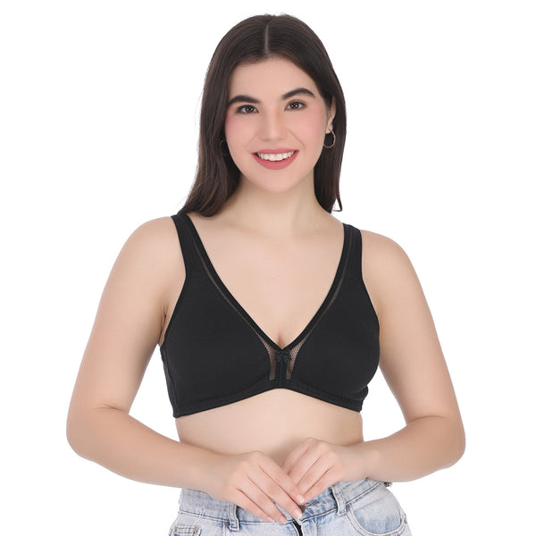 Non-Padded Non-Wired Full Figure Beginner's TShirt Bra | MOON
